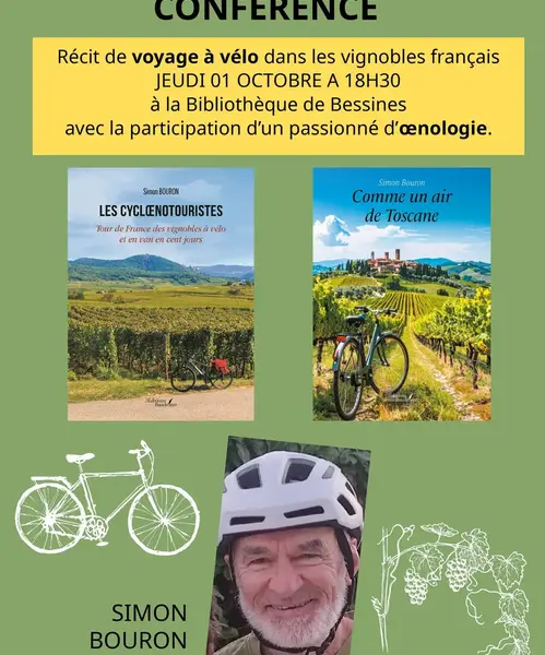 Conférence "Voyage à vélo dans les vignobles français" Conférence "Voyage à vélo dans les vignobles français"